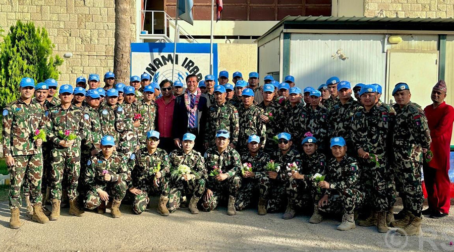 इराकमा तैनाथ शान्ति सैनिक स्वदेश फिर्ता shanti sainik return from iraq by Ditible