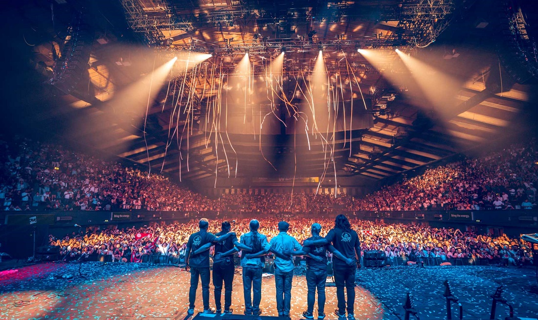 05 Nepathya members at the Wembley Arena. Photo Dipit Raz Nepalaya by Ditible