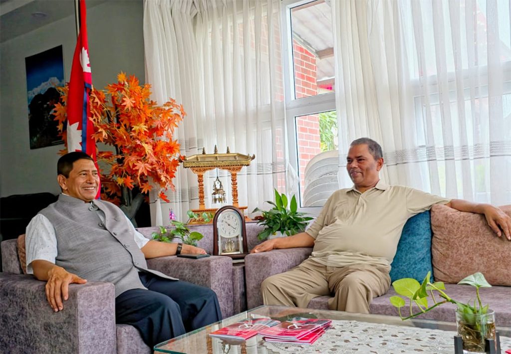 पूर्व उपप्रधानमन्त्रीद्वय श्रेष्ठ र यादवबीच भेटवार्ता Narayankaji Shresth and Upendra Yadav by Ditible