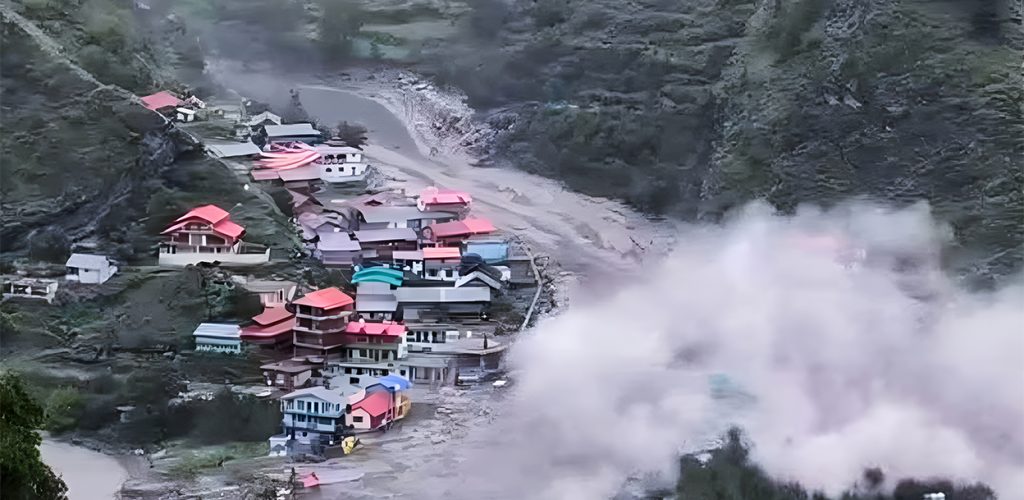 uttarakhand cloudburst flood by Ditible