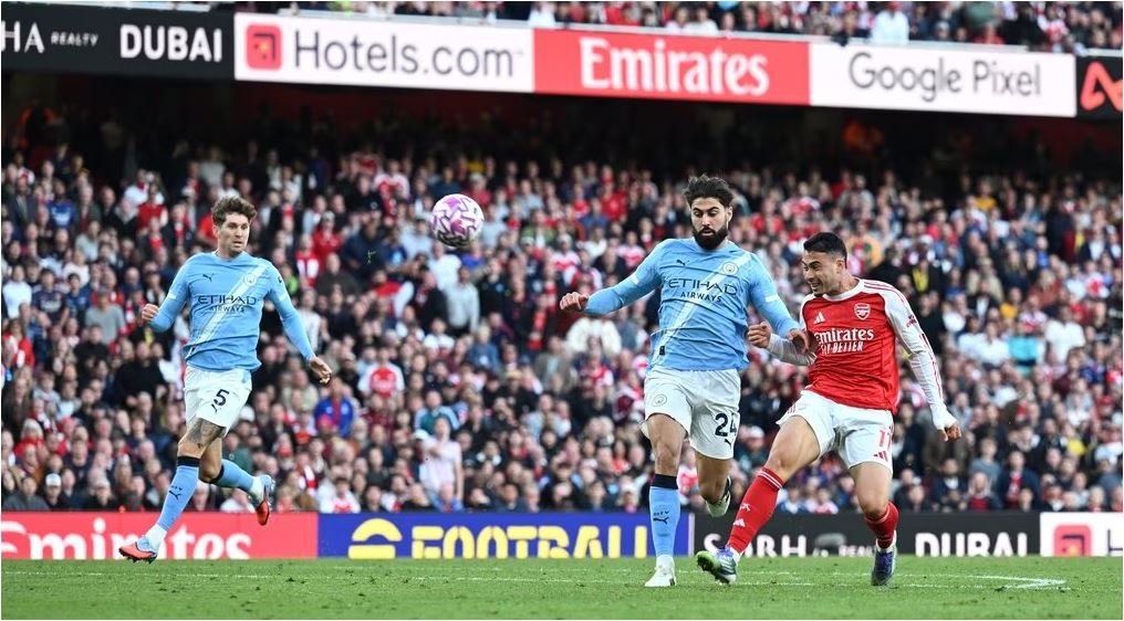 मार्टिनेलीकाे गाेलमा आर्सनल हारबाट जाेगियाे -वाइरिबल martineli by Ditible